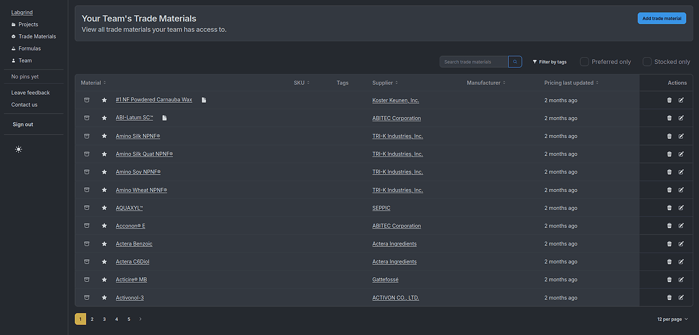 Screenshot of the new dark theme